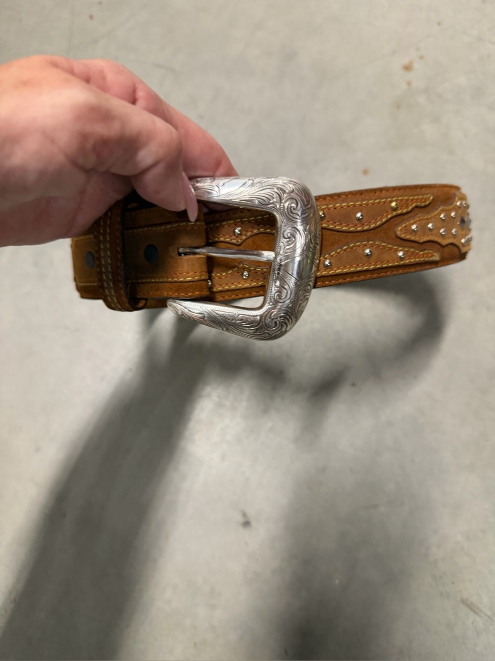Classic Tan Leather Belt - Women